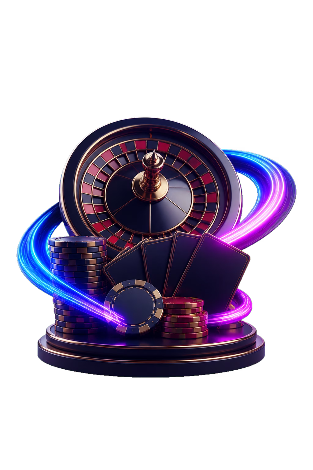 Boomerang Bet casino met kaarten, roulette en neonboog