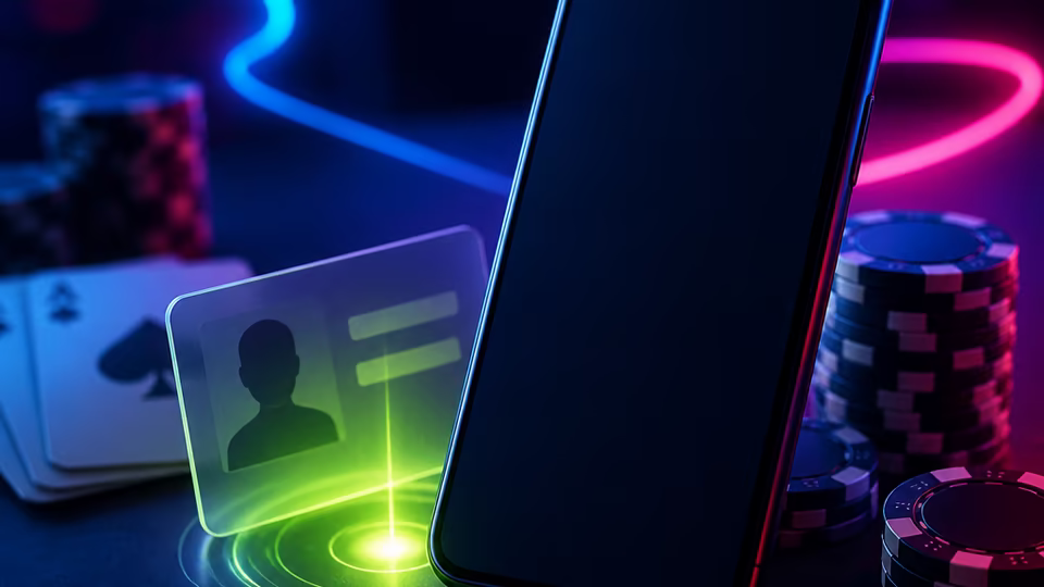Registratievoorbereiding met telefoon, kaart en verificatiegloed zonder tekst